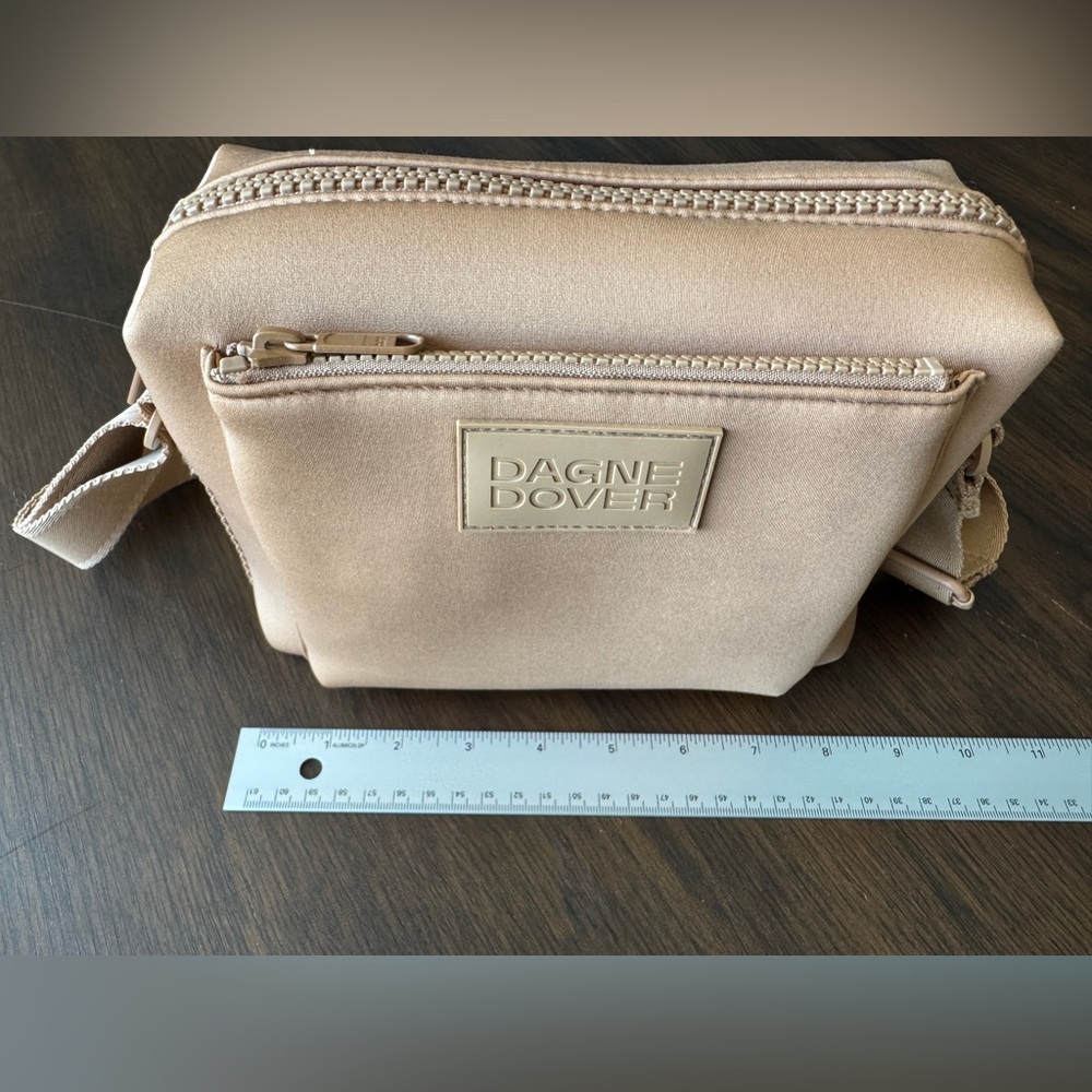 Dagne Dover Micah Neoprene Crossbody (Color: Camel)